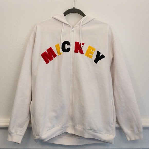 Disneyland Resort Mickey Mouse White Zip-Up Hoodie – Unisex Size M - Picture 2 of 4